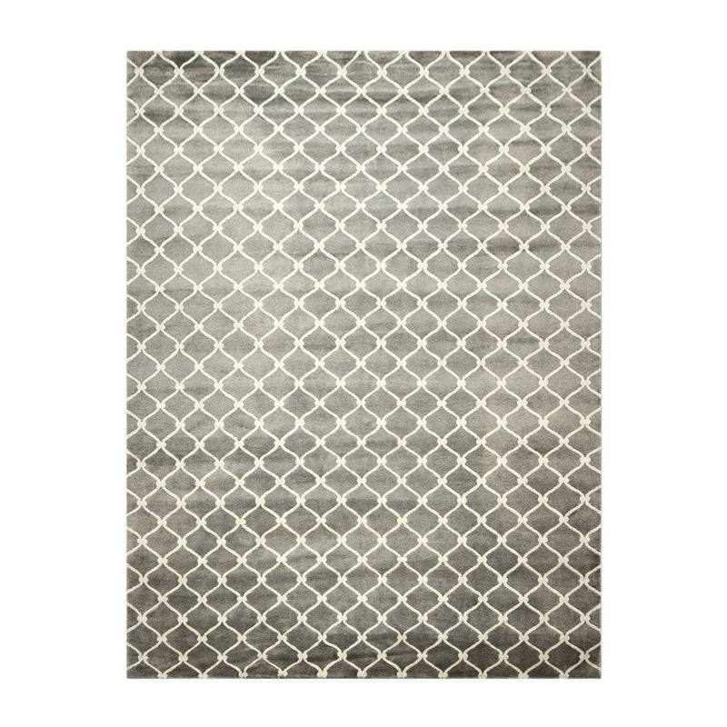 8' x 11' High end 100% wool Tibetan Hand Knotted Designer Rug Modern Gray