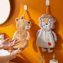 GobekUsa Kids Coral Velvet Hanging Hand Towel: Soft, Skin-Friendly Kitchen & Bathroom Towel
