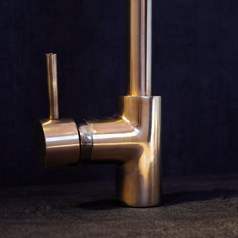 Elegant Unlacquered Brass Faucet with 360° Rotation for Kitchen and Bathroom Bliss - BRASSMA