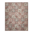 8'x10' Beige, Rust, Gray, Rose, Multi Color Hand Tufted Oriental Wool Rug