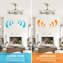 34" Bucholz Modern DC Motor Brushed Nickel Downrod Mount Reversible Ceiling Fan with LED Lighting and Remote Control