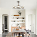 34" Bucholz Modern DC Motor Brushed Nickel Downrod Mount Reversible Ceiling Fan with LED Lighting and Remote Control