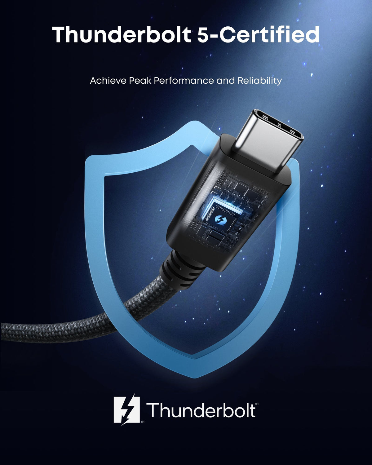 Anker Prime Thunderbolt 5 Cable (3.3 ft/1.7 ft, 80 Gbps, 240W), photo 13 of 14