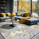 6' x 9' Hand Knotted Chinese Art Deco 100% Wool Area Rug Ivory