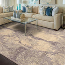 6' x 9' Hand Knotted Designer Grunge/Distress Look Wool Area rug Beige