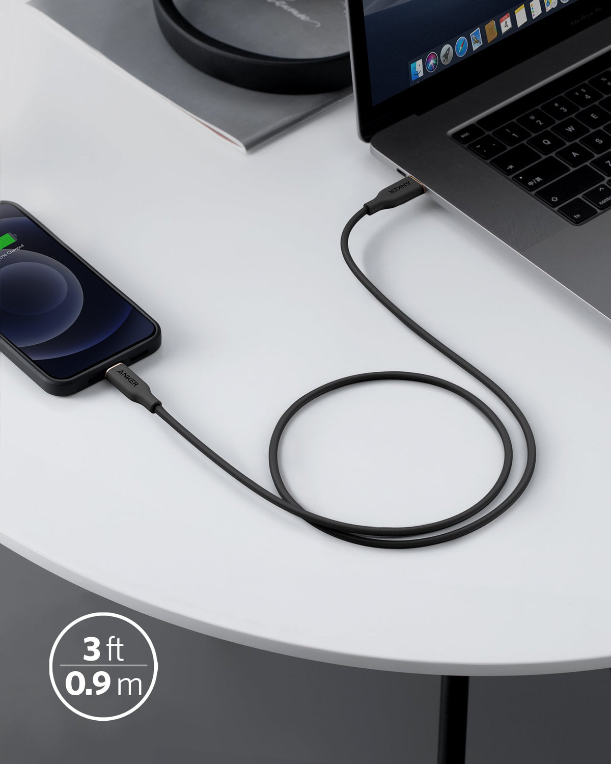 Anker <b>641</b> USB-C to Lightning Cable (Flow, 3 ft Silicone), photo 5 of 43