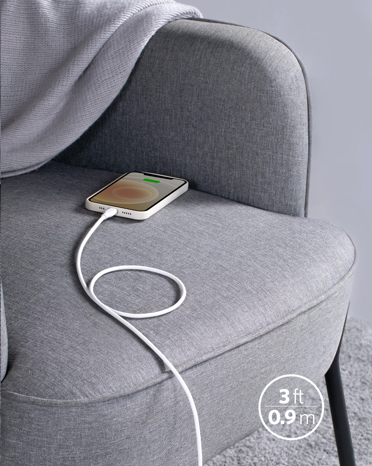 Anker <b>641</b> USB-C to Lightning Cable (Flow, 3 ft Silicone), photo 11 of 43