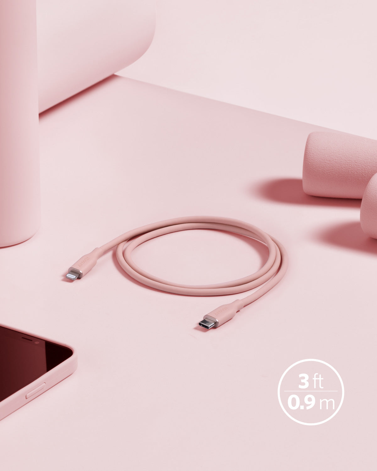 Anker <b>641</b> USB-C to Lightning Cable (Flow, 3 ft Silicone), photo 17 of 43