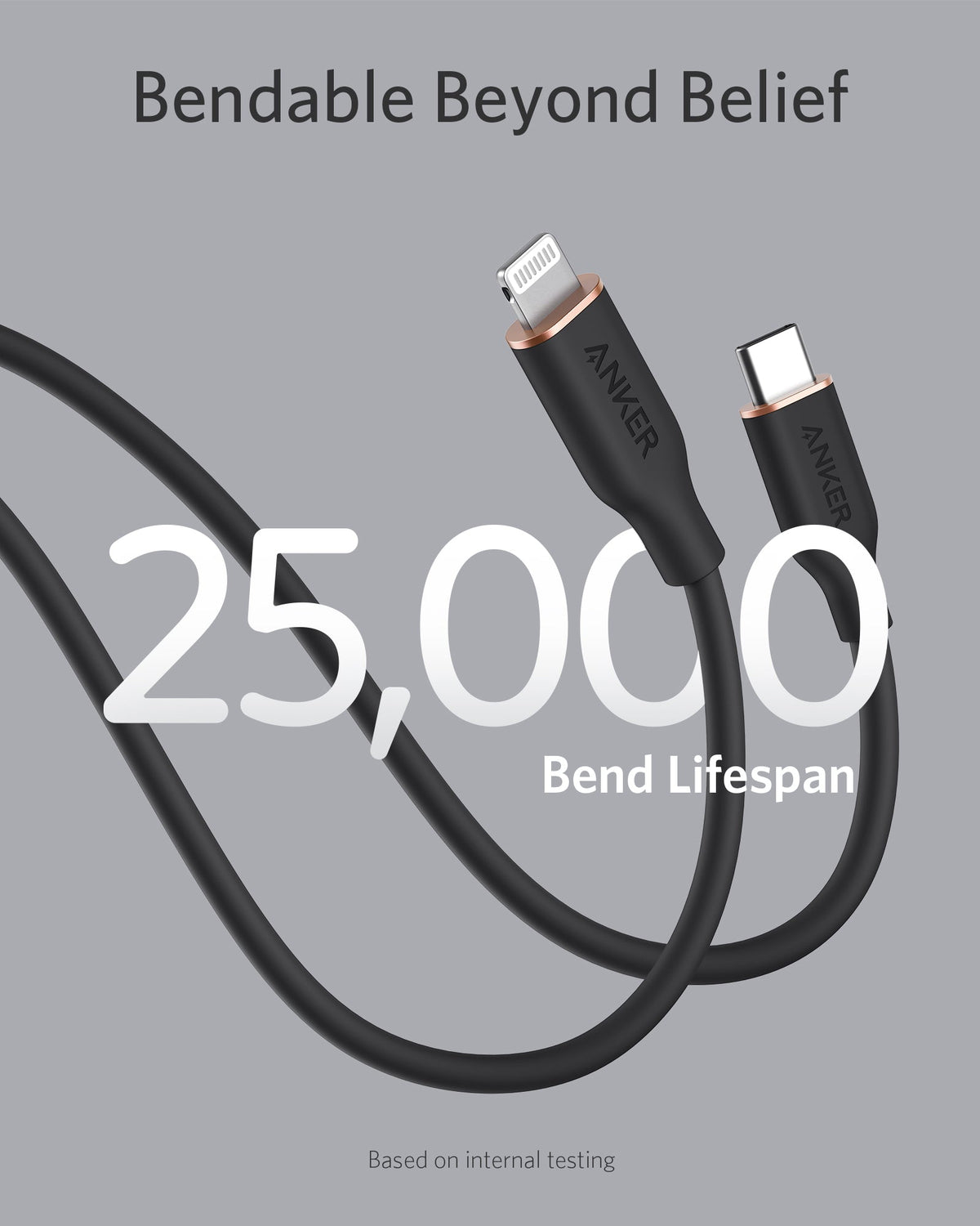 Anker <b>641</b> USB-C to Lightning Cable (Flow, 3 ft Silicone), photo 34 of 43