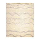 8x10 Ivory Hand Knotted Modern Sand Bars Abstract 100% Wool Pile Area Rug
