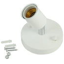 GobekUsa E27 Ceramic Screw Bulb Socket with 180° Steering and Switch