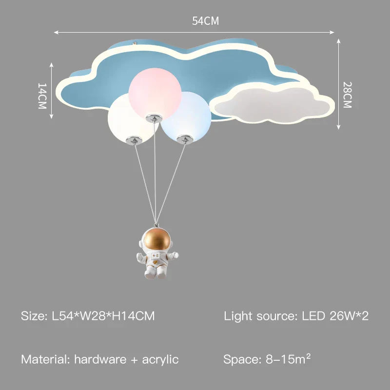GobekUsa Kids Cloud/Aircraft Chandelier with Remote Control - Interior Lighting Solution, photo 10 of 12