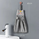 GobekUsa Cartoon Animal Hand Towel: Soft & Absorbent Coral Velvet Cloth for Home & Kitchen