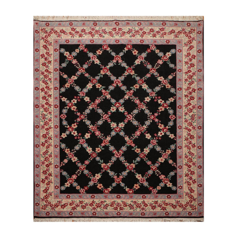 7' 10"x9' 8'' Aubusson Savonnerie  Wool  Oriental Area Persian Rug