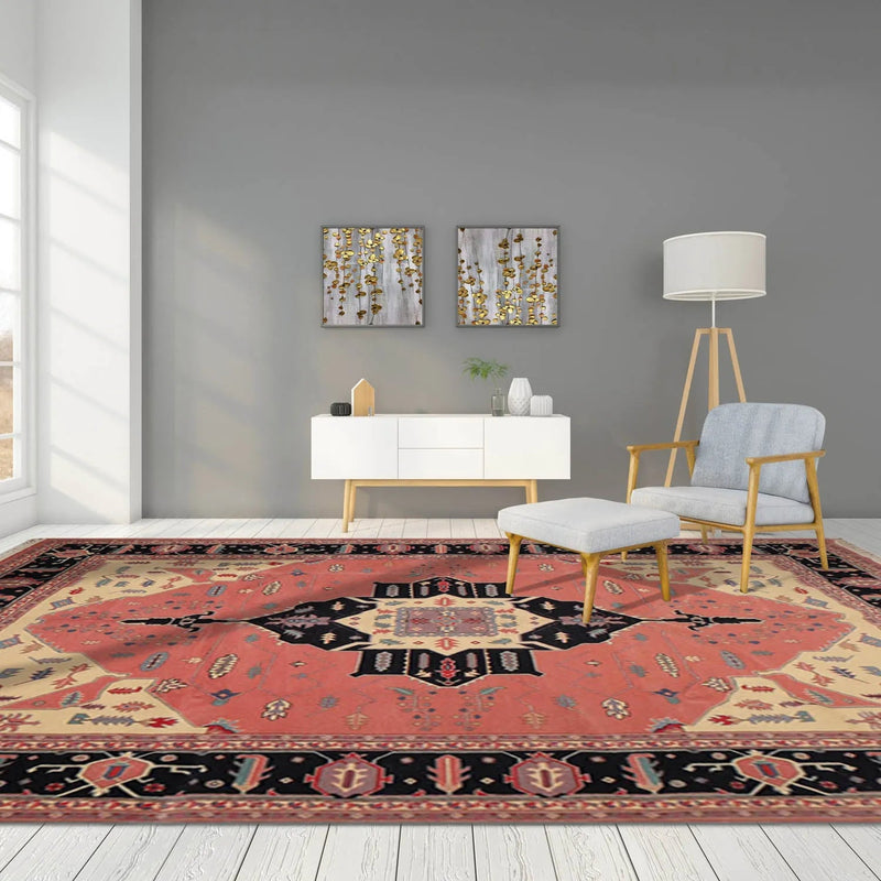 9'1"’ x 12’1" Hand Knotted Romanian Herizz 100% Wool Oriental Area Rug Rose