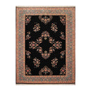 8’3" x 11’5" Hand Knotted Romanian Sarook Wool Oriental Area Rug full pile Black