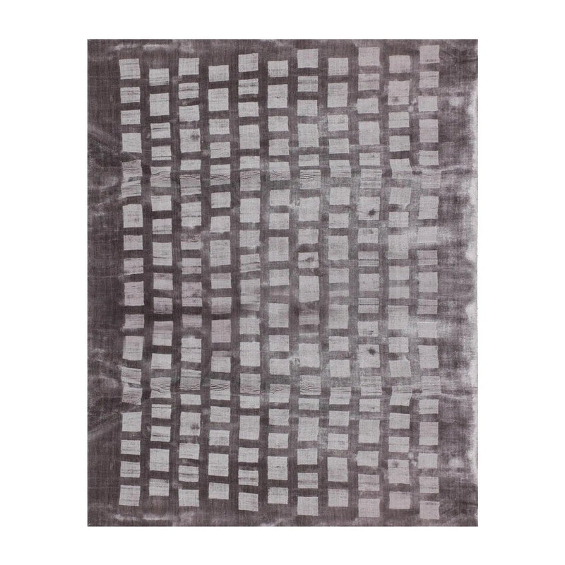 4x6 Hand Tufted Bamboo Silk   Oriental Area Rug Tone on Tone Grey, Color