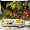 GobekUsa Cartoon Planet Mushroom Tapestry Wall Hanging for Psychedelic Room Decor
