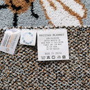 GobekUsa Kawaii Bee Pattern Cozy Blanket - Super Soft White Spot Edge Design