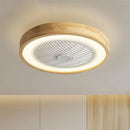 GobekUsa 20" Wood Ceiling Fan with APP Remote Control & LED Light, Modern Living Bedroom Design