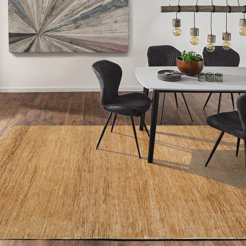 6’ x 9’ Hand Knotted 100% Bamboo Silk Modern Tibetan Designer Area Rug Gold