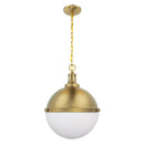 Aaron 12" 2-Light Gold Dimmable Island Pendant Light