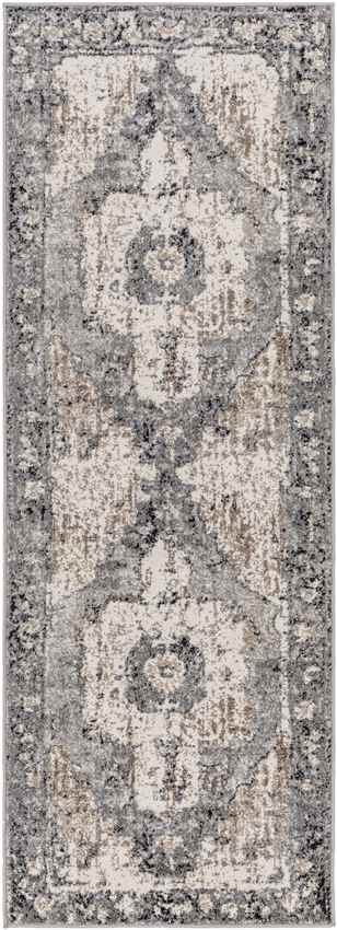 Bowen Traditional Charcoal Area Rug