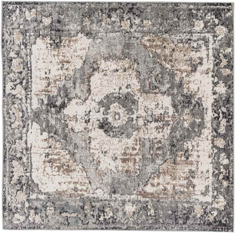 Bowen Traditional Charcoal Area Rug