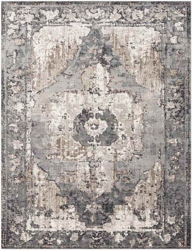 Bowen Traditional Charcoal Area Rug