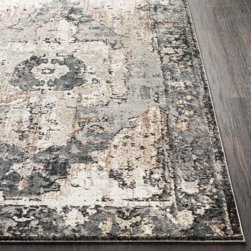 Bowen Traditional Charcoal Area Rug