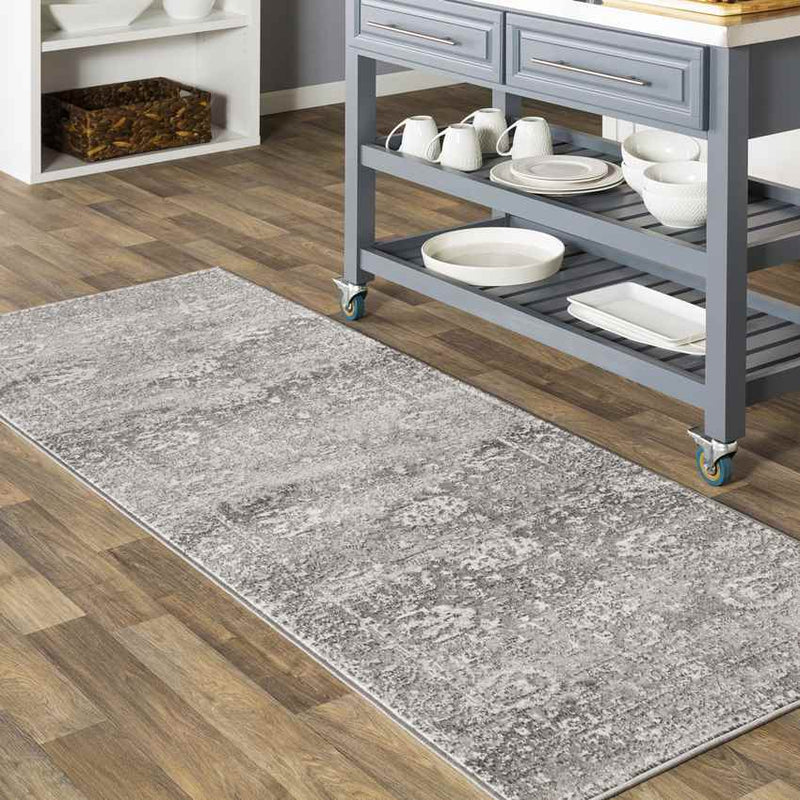 Kedrick Traditional Gray/Charcoal/White Area Rug