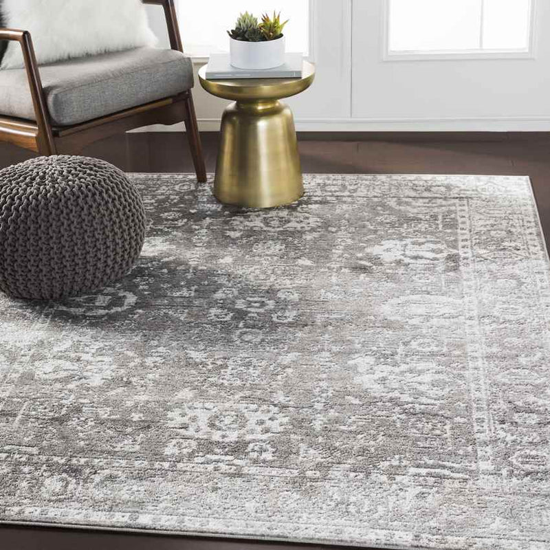 Kedrick Traditional Gray/Charcoal/White Area Rug