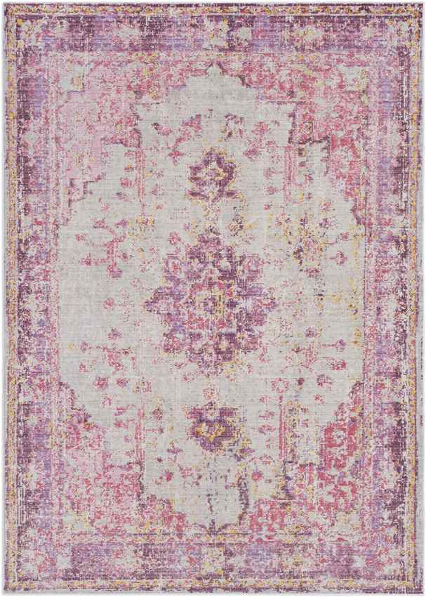 Everly Traditional Bright Pink Area Rug