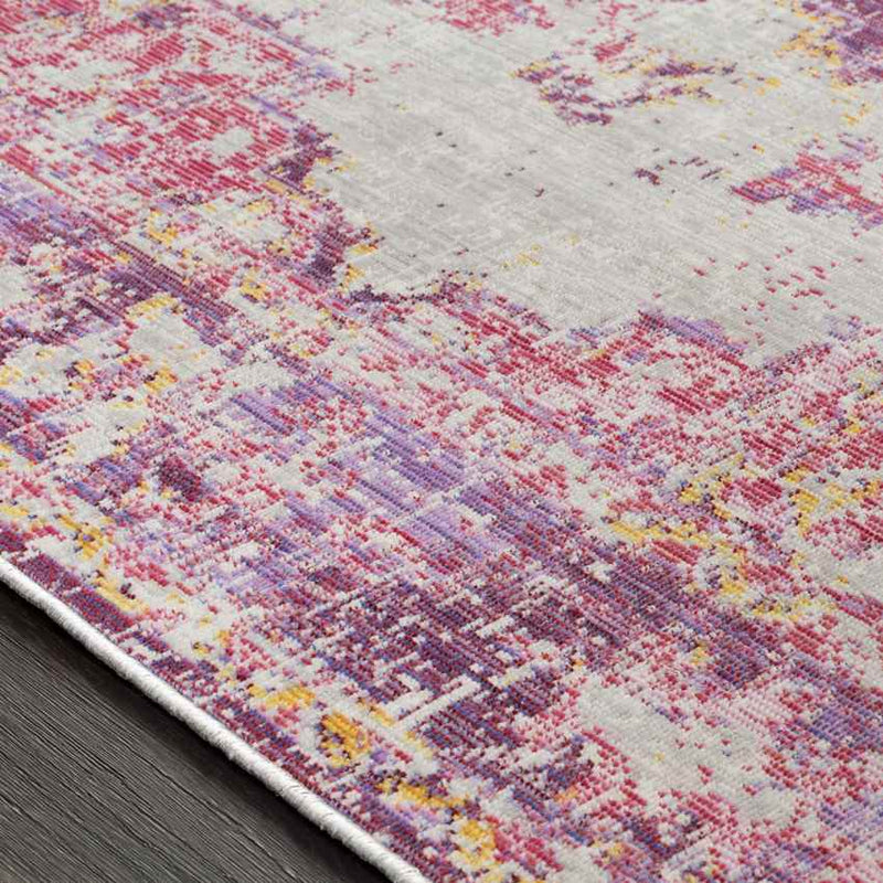 Everly Traditional Bright Pink Area Rug