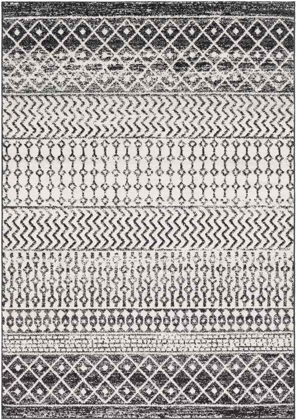 Louise Global Black/White Area Rug