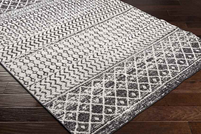 Louise Global Black/White Area Rug