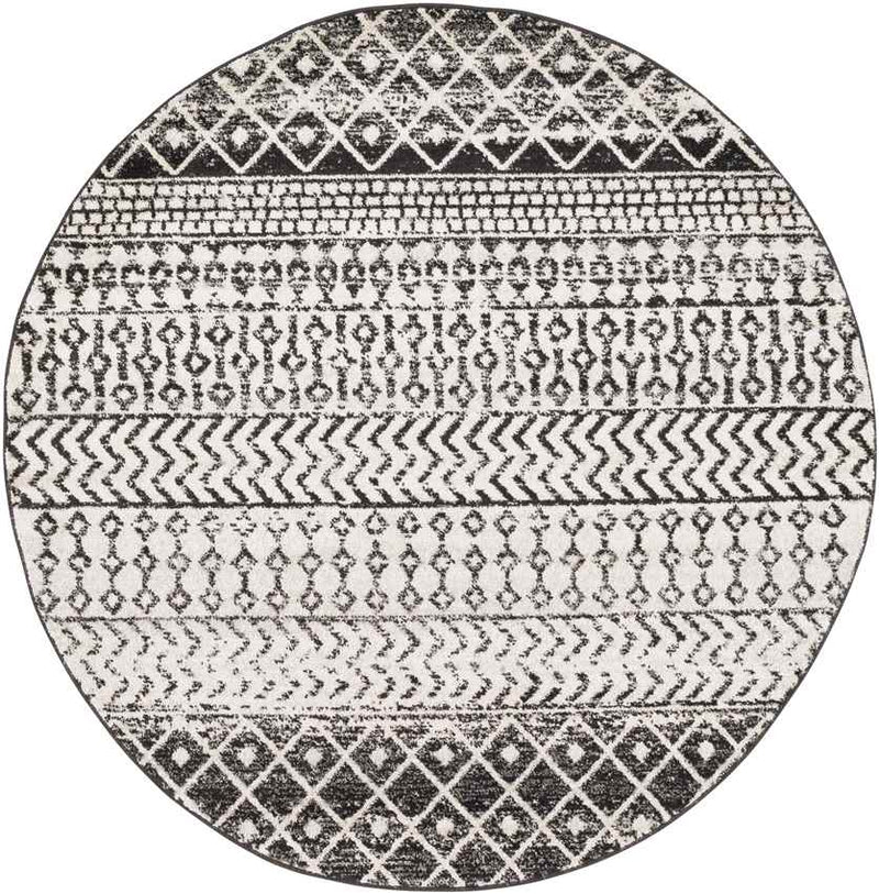 Louise Global Black/White Area Rug