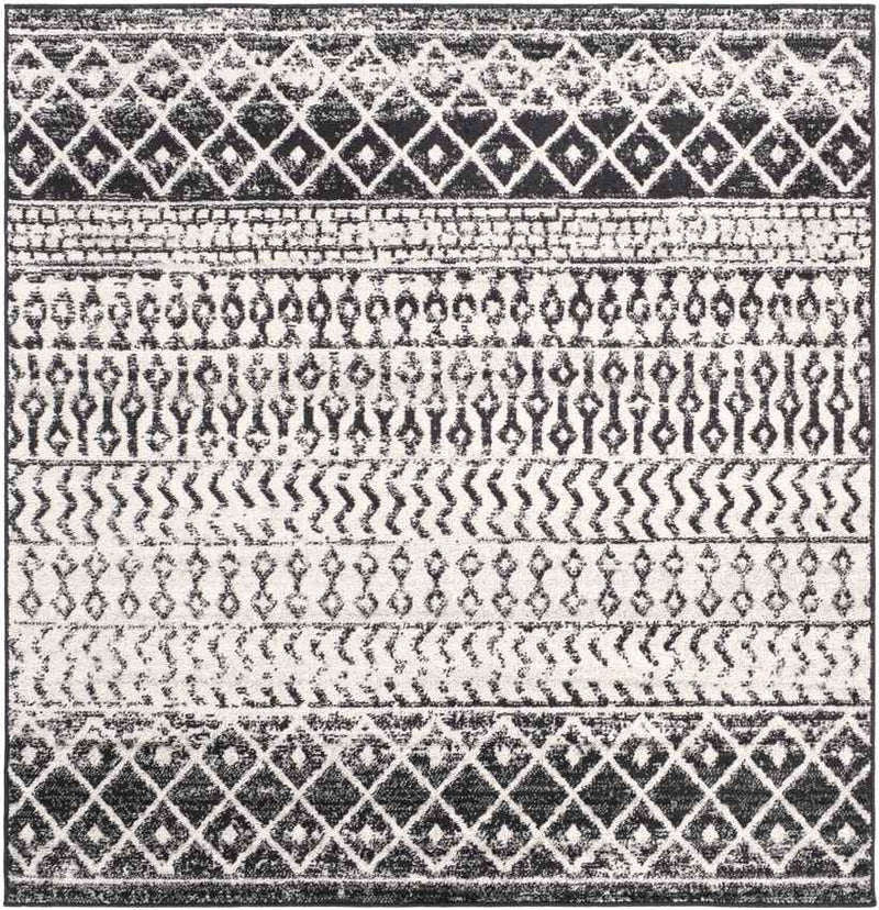 Louise Global Black/White Area Rug