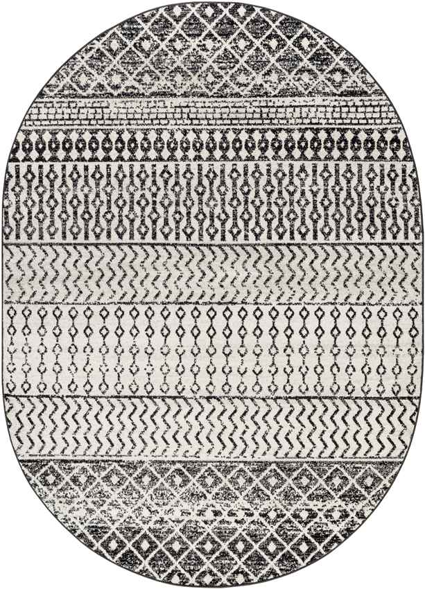 Louise Global Black/White Area Rug