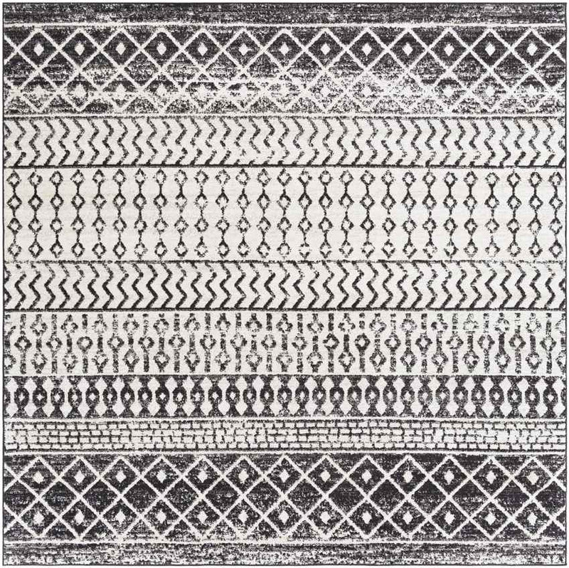 Louise Global Black/White Area Rug