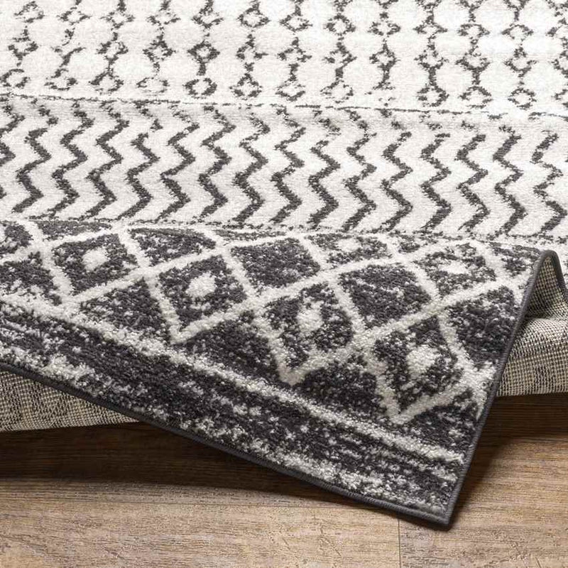 Louise Global Black/White Area Rug