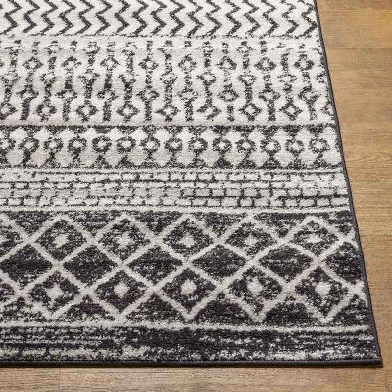 Louise Global Black/White Area Rug