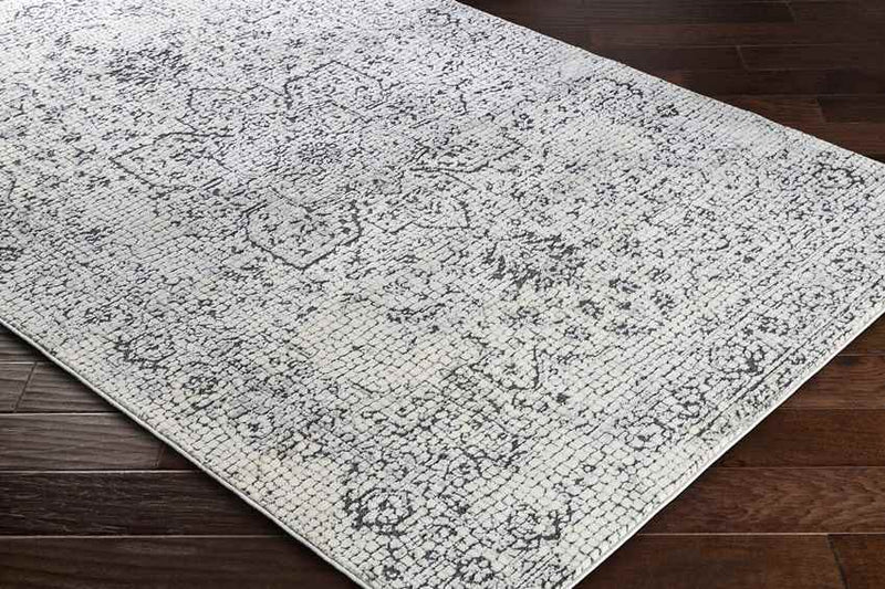 Lachan Traditional White/Grey Area Rug