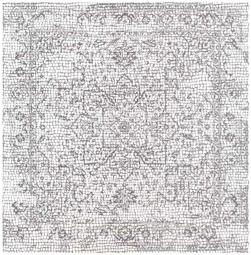 Lachan Traditional White/Grey Area Rug