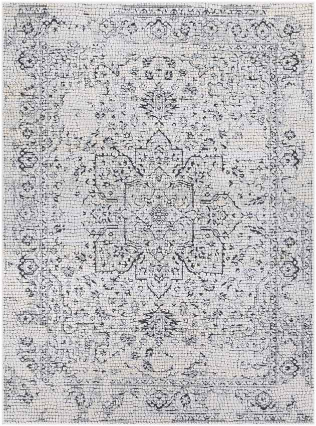 Lachan Traditional White/Grey Area Rug