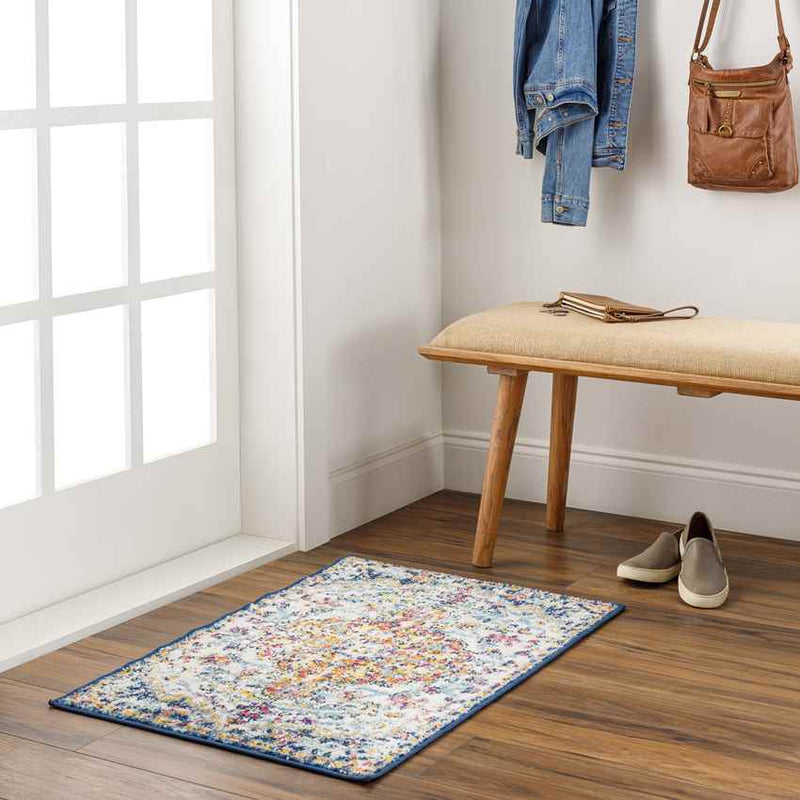 Olivia Traditional Saffron/Navy Area Rug