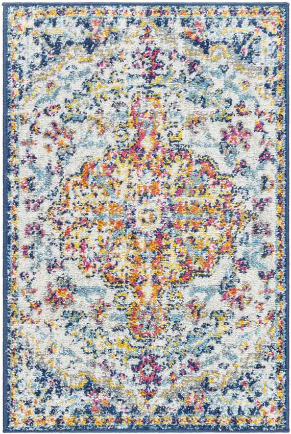 Olivia Traditional Saffron/Navy Area Rug