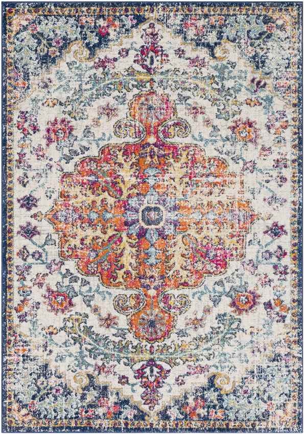 Olivia Traditional Saffron/Navy Area Rug