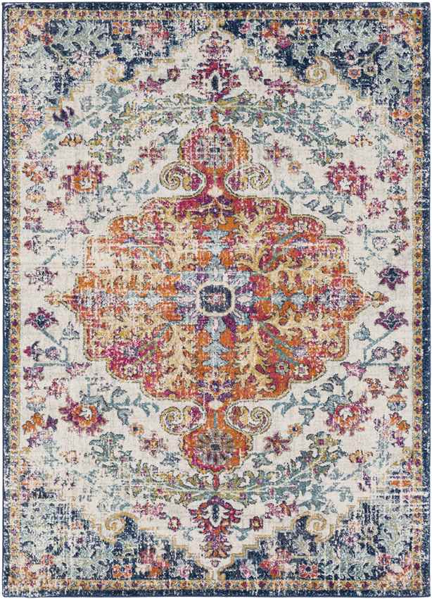 Olivia Traditional Saffron/Navy Area Rug