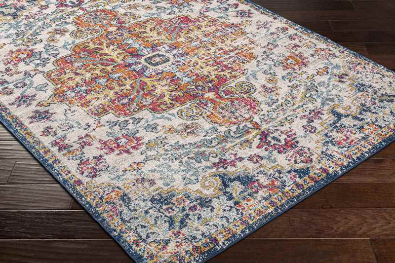 Olivia Traditional Saffron/Navy Area Rug